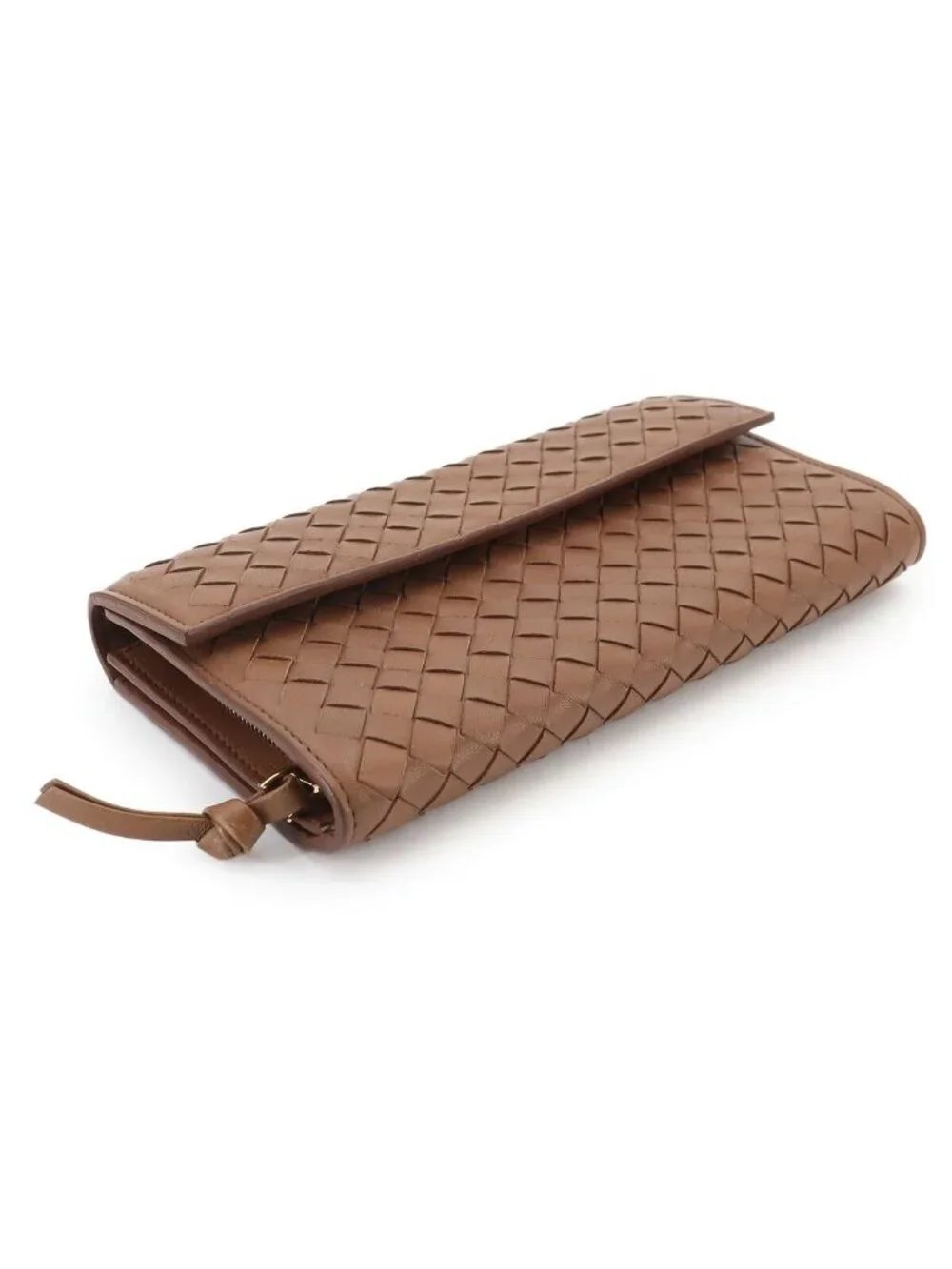 Bottega Veneta Intrecciato Bifold Wallet Leather Brown